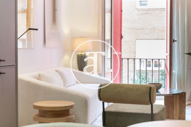 Monthly rental apartment of 1 bedroom suite with bathroom and balcony in Centro - Justicia neighborhood 3