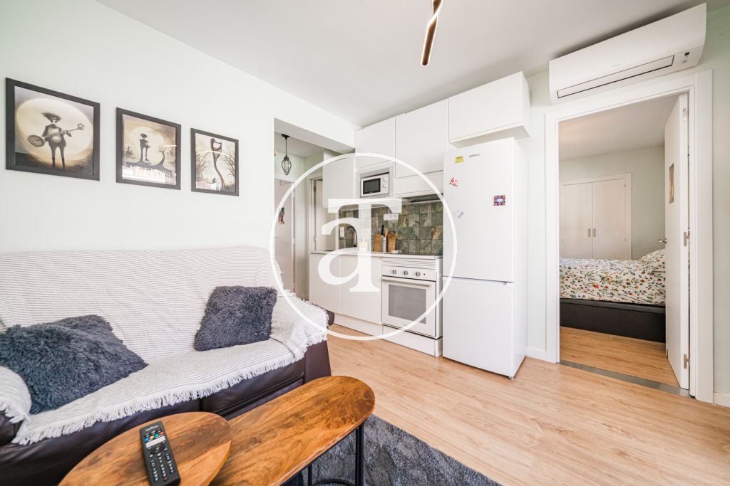 Piso de alquiler temporal de 2 habitaciones y 1 baño con balcón en Opañel 12