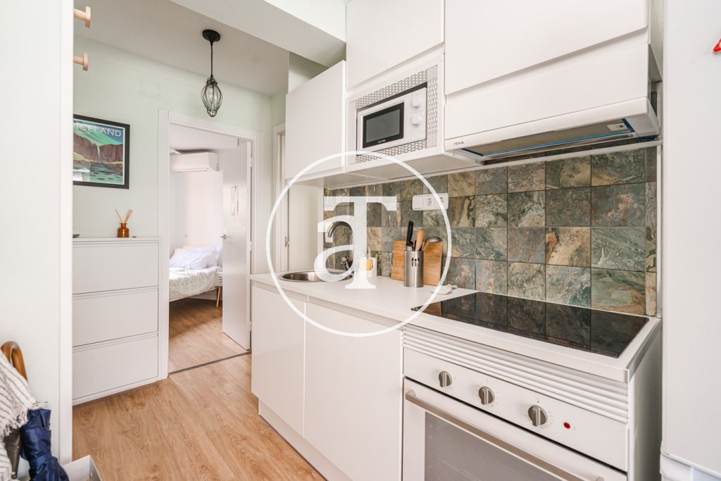 Piso de alquiler temporal de 2 habitaciones y 1 baño con balcón en Opañel 21