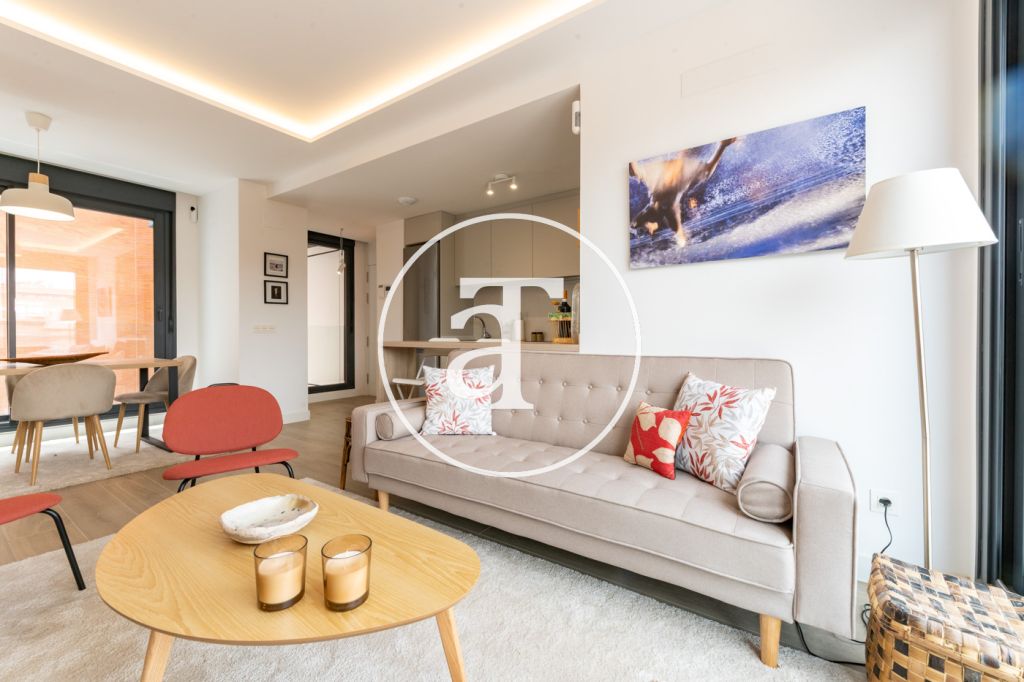 Monthly rental apartment with 2 bedrooms and 2 bathrooms with terrace and pool in Arganzuela 2