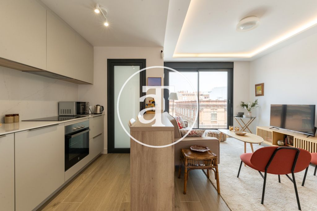 Monthly rental apartment with 2 bedrooms and 2 bathrooms with terrace and pool in Arganzuela 12