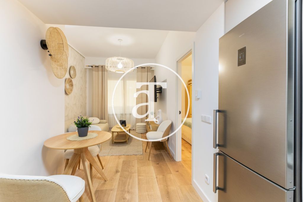 Appartement en location temporaire avec 1 chambre et 1 salle de bain au cœur de Madrid