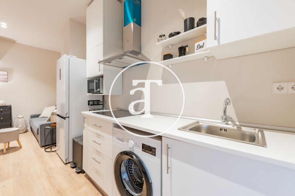 Piso de alquiler temporal de 1 habitación y 1 baño en Ciudad Lineal 11