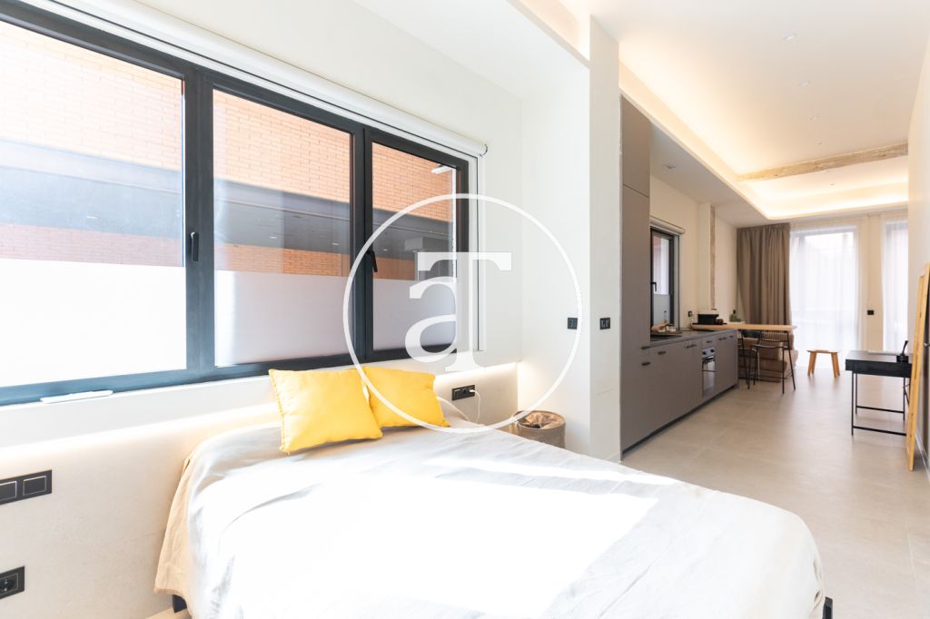 Estudio de alquiler temporal de 1 habitación y baño en Delicias 22