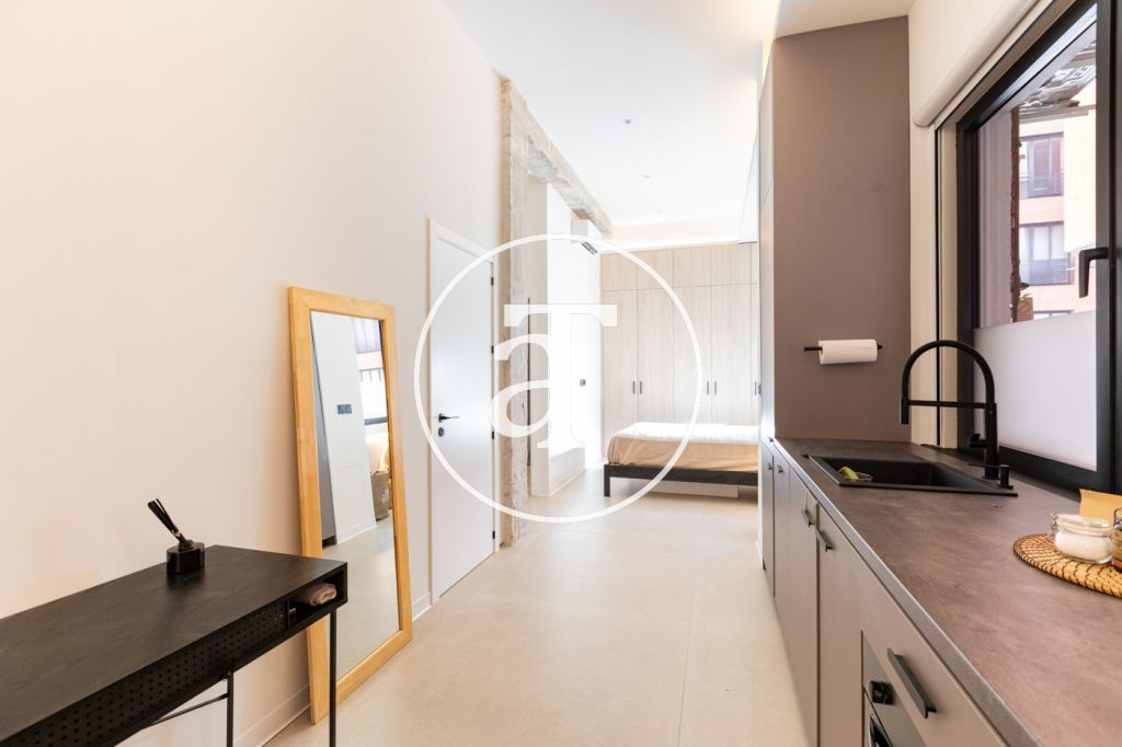 Estudio de alquiler temporal de 1 habitación y baño en Delicias 16