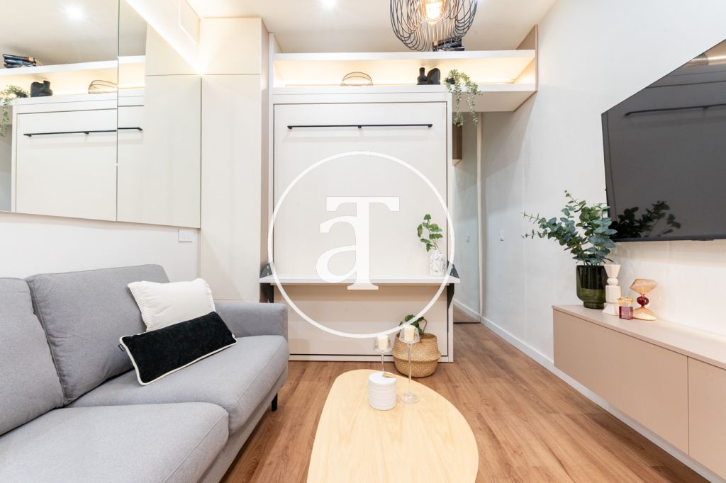 Estudio de alquiler temporal con patio y 1 baño en Argüelles 3