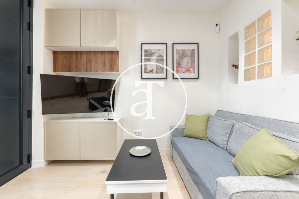 Estudio de alquiler temporal de 1 habitación y baño en Argüelles 6