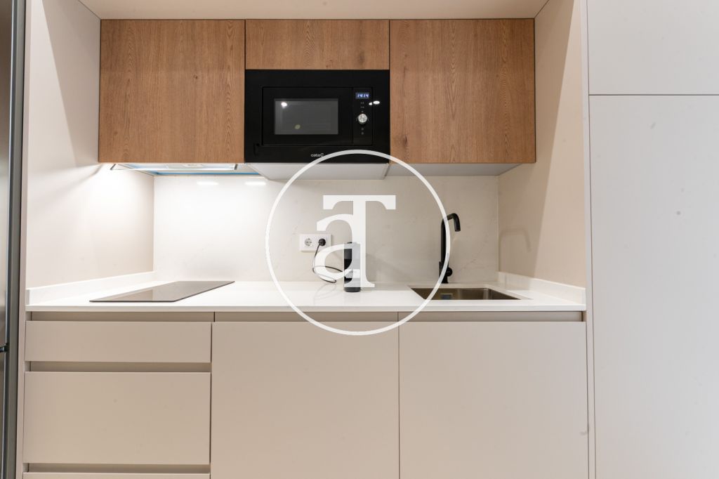 Estudio de alquiler temporal de 1 habitación y baño en Argüelles 10