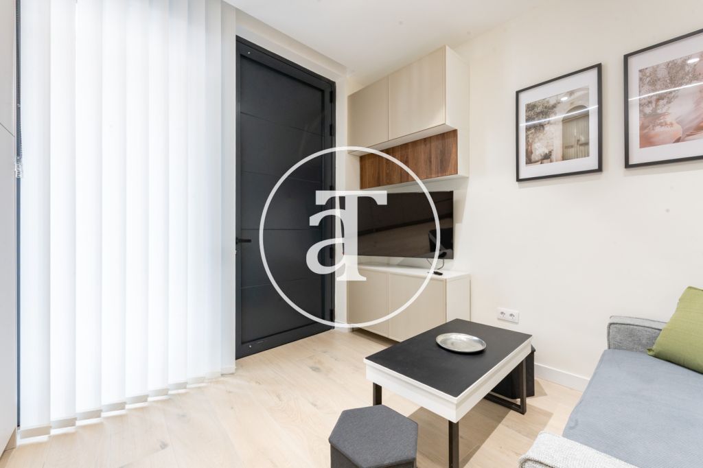 Estudio de alquiler temporal de 1 habitación y baño en Argüelles 7