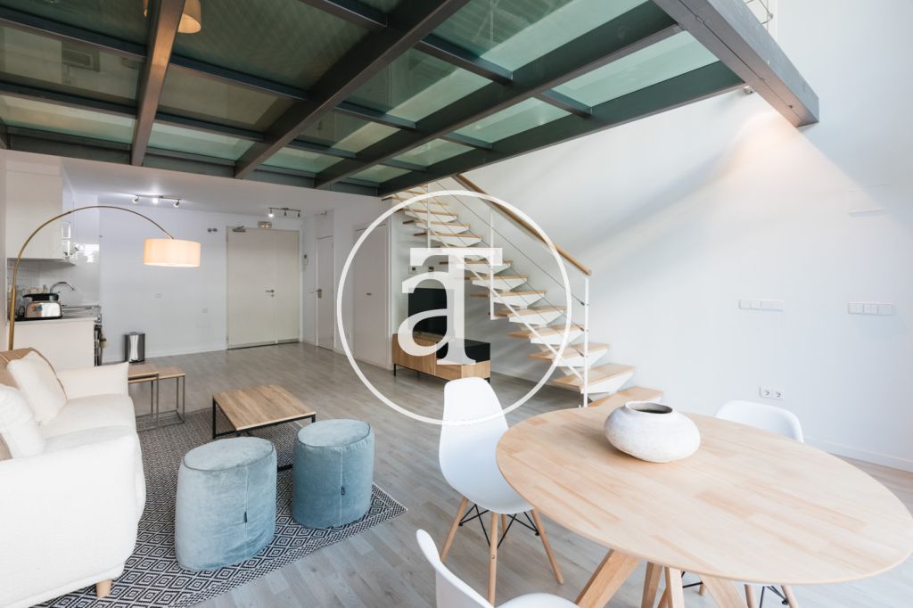 Duplex for monthly rental with 1 bedroom, bathroom and toilet with terrace in Simancas 5