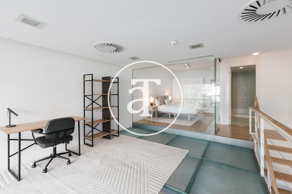 Duplex for monthly rental with 1 bedroom, bathroom and toilet with terrace in Simancas 38