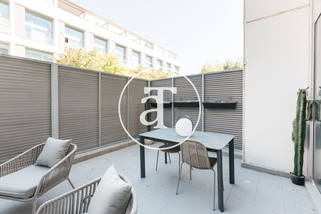 Duplex for monthly rental with 1 bedroom, bathroom and toilet with terrace in Simancas 10