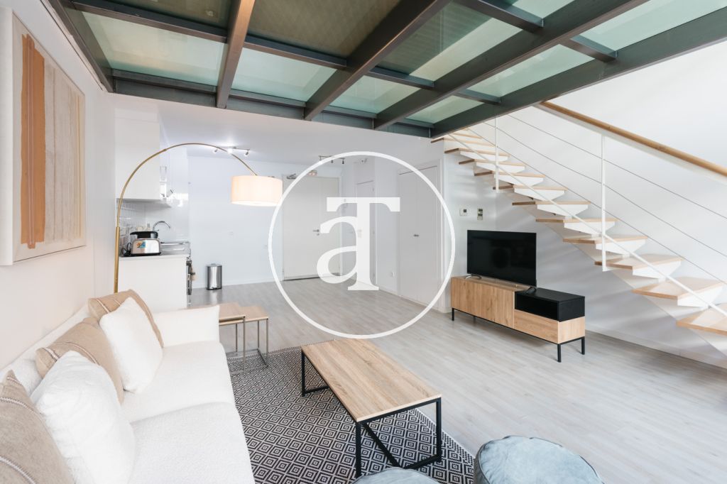 Duplex for monthly rental with 1 bedroom, bathroom and toilet with terrace in Simancas 15