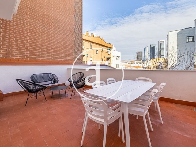 Piso de alquiler temporal de 1 habitación y terraza próximo a Plaza Castilla