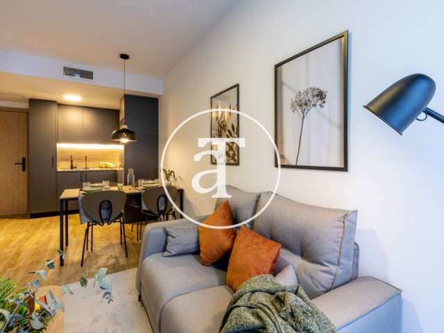 Moderno apartamento de 1 habitación con todo tipo de servicios y piscina en Madrid