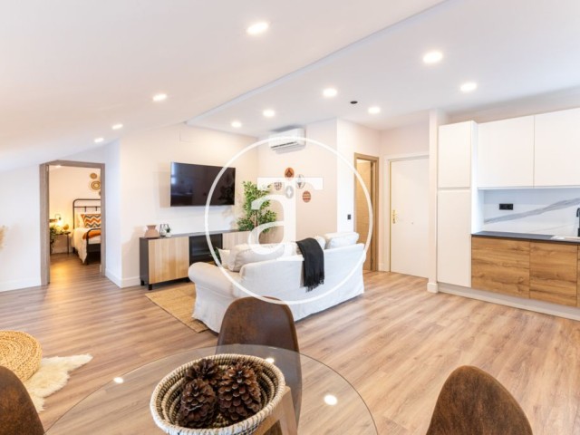 Ático de alquiler temporal de 2 habitaciones y 1 baños en Prosperidad Chamartín