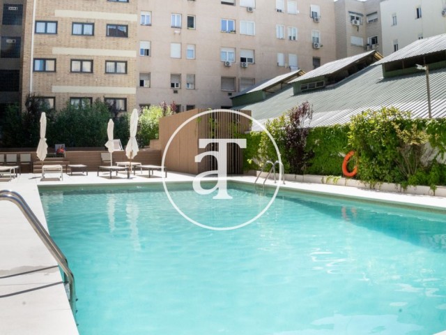 Monthly rental apartment with 1 bedroom and 1 bathroom in a building with a pool in the Salamanca neighborhood