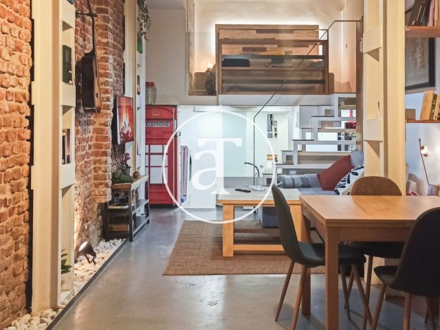 Piso de alquiler temporal de 1 habitación y 1 baño en el centro de Madrid
