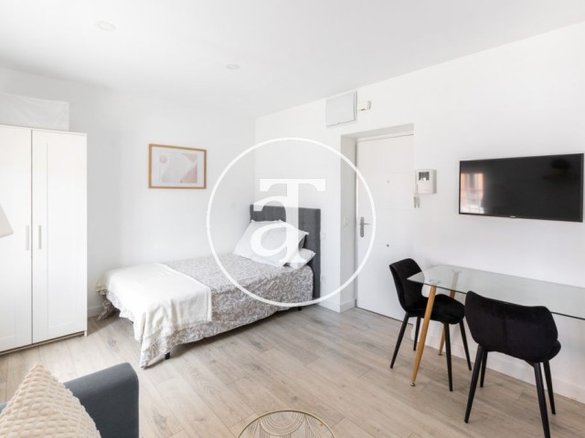 Monthly rental studio-style penthouse with bathroom in Chamartín