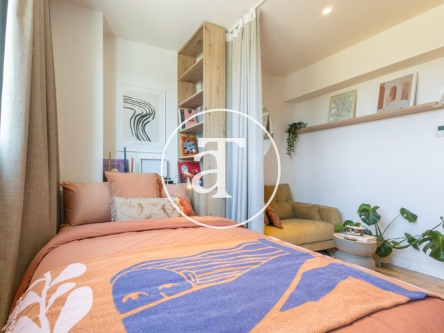 Flex Living de alojamiento temporal con cama doble, cocina privada y baño