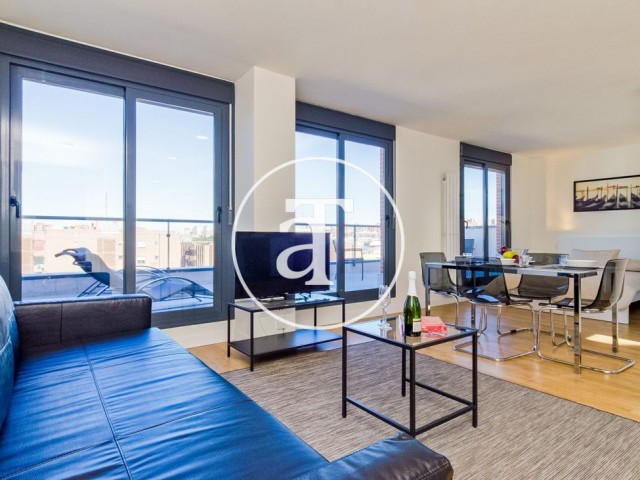 Monthly rental penthouse with 1 bedroom and terrace close to Puerta de Atocha Station